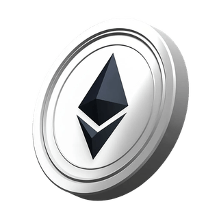 Dekoratives Ethereum ETH Münze Visuell während der Krypto-Registrierung